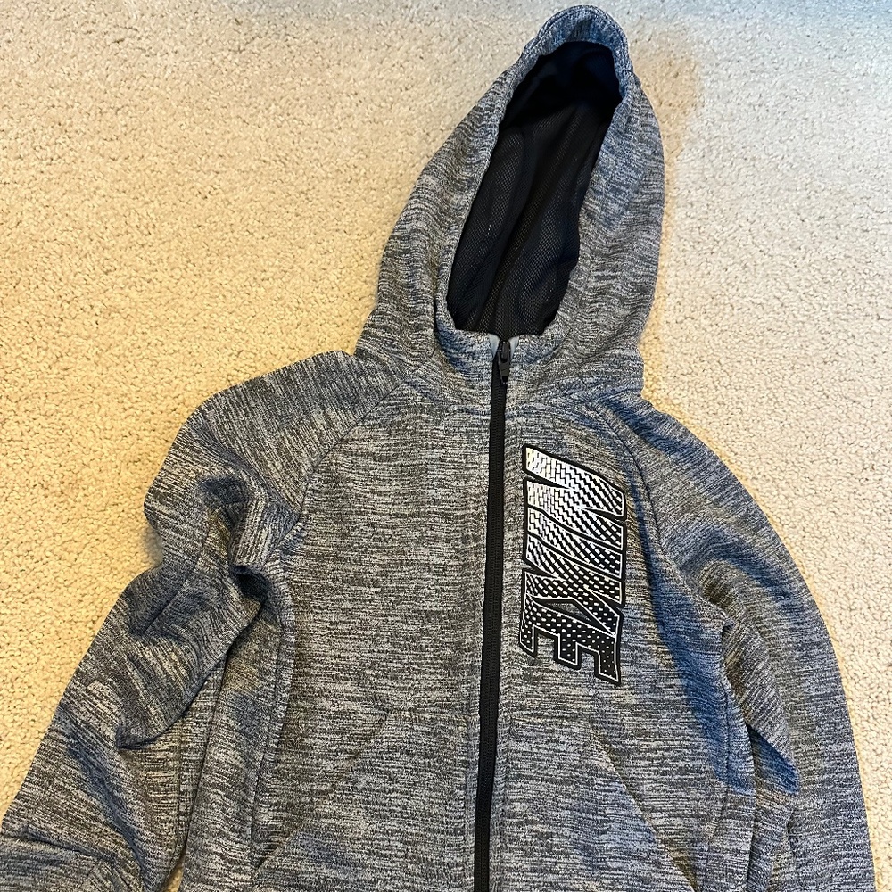 Nike Zip-Up Hoodie, Gray, Boys Size 6